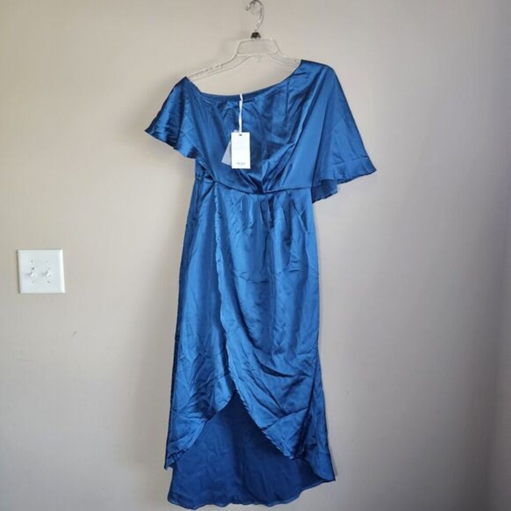 GRACE KARIN NWT S 2023 Off One Shoulder Satin Cocktail‎ Wedding Formal Dress - Picture 2 of 12